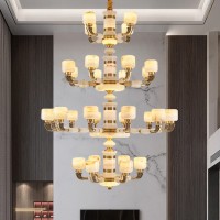 别墅灯具定制 别墅吊灯 自建房装修灯具