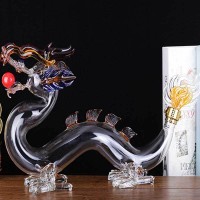 河间华企生产十二生肖动物酒瓶高硼硅玻璃工艺酒瓶龙形泡酒器酒罐