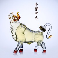 河间华企高档玻璃酒具吹制玻璃泡酒器高硼硅玻璃酒瓶酒具威士忌酒樽