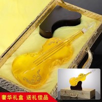 河北华企生产精美创意小提琴玻璃酒瓶高档玻璃红酒醒酒器套装