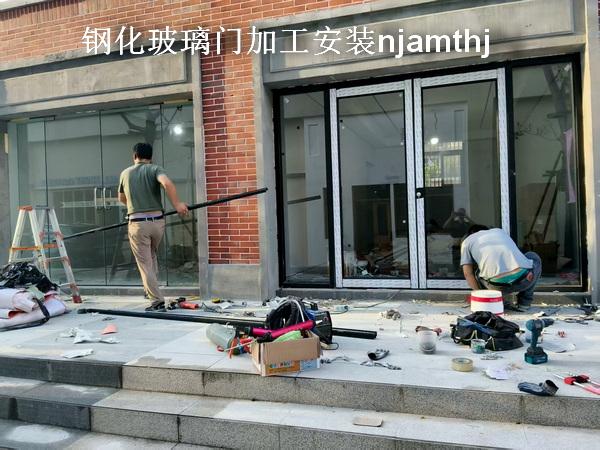 南京钢化玻璃门_图片